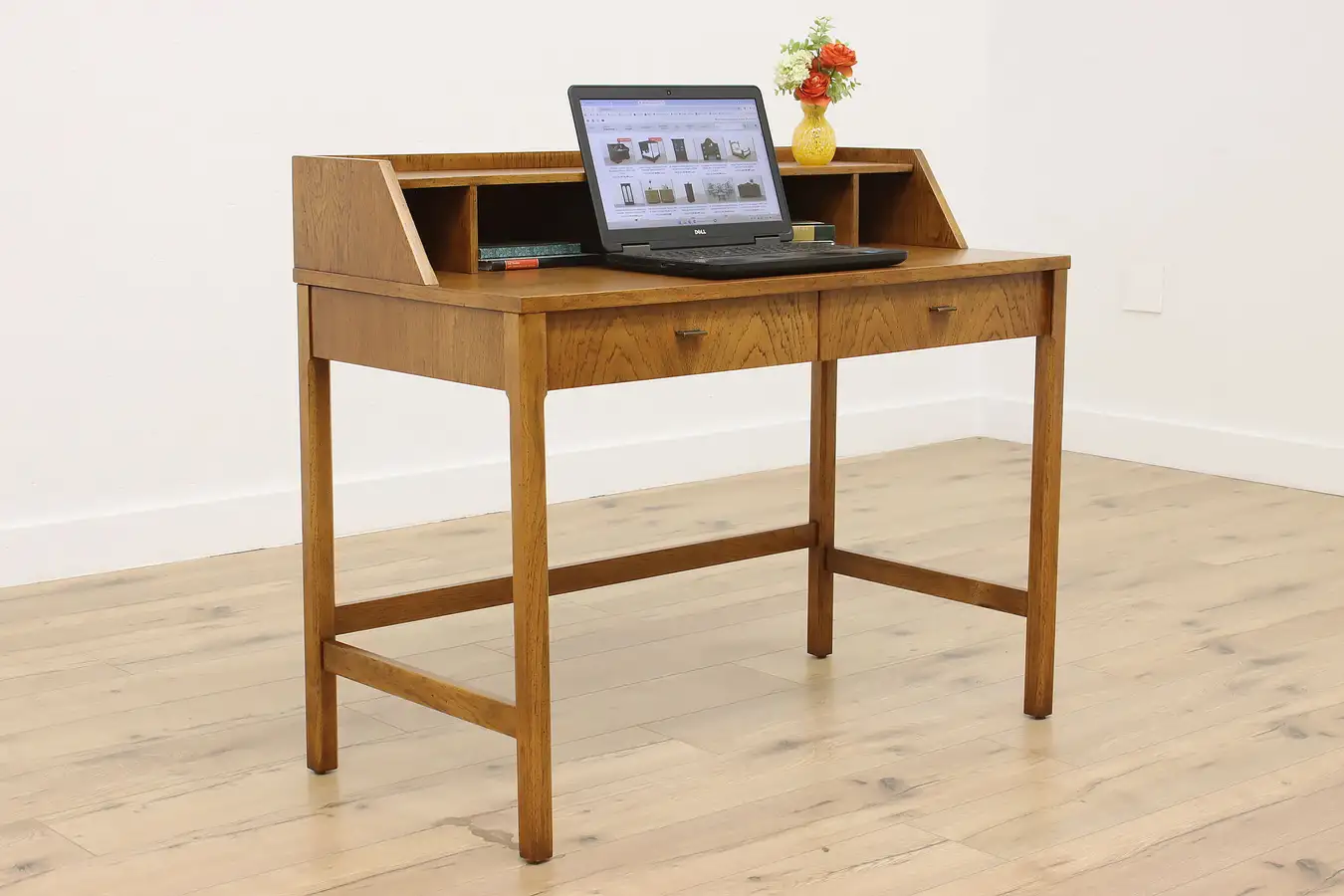 Main image of Midcentury Modern Vintage Chestnut Office or Library Desk