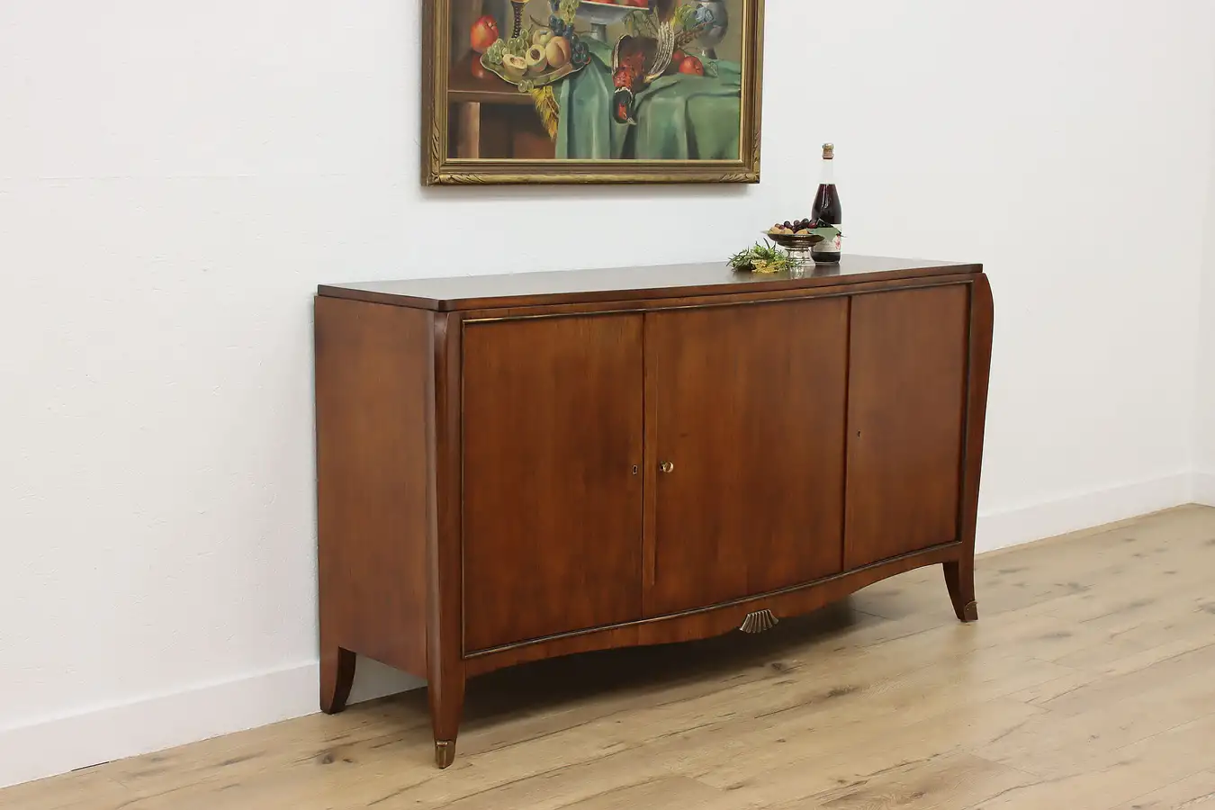 Main image of Italian Art Deco Antique Walnut Sideboard, Bar or TV Console