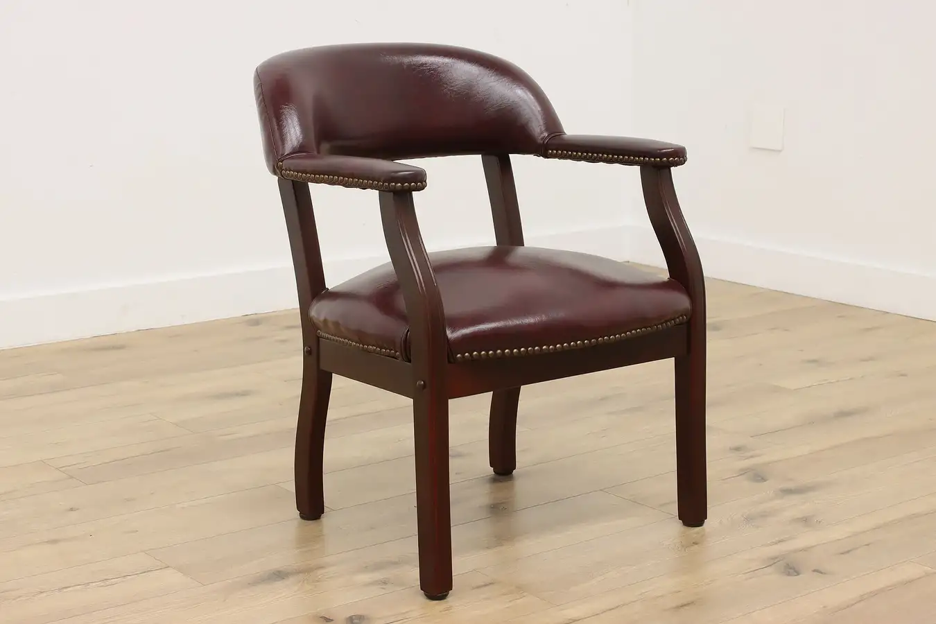 Main image of Traditional Vintage Birch & Plum Vinyl Desk Chair, Norstar