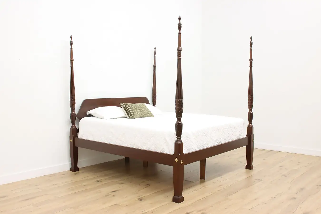 Main image of Georgian Vintage Mahogany 4 Poster King Size Bed, Councill