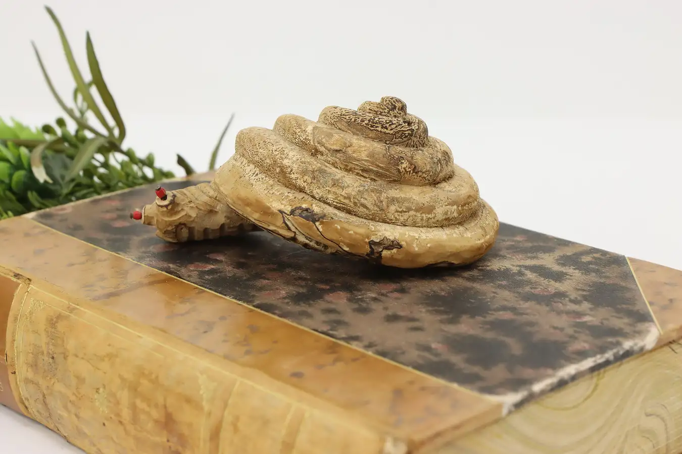 Main image of Folk Art Vintage Carved Cork Snail Sculpture