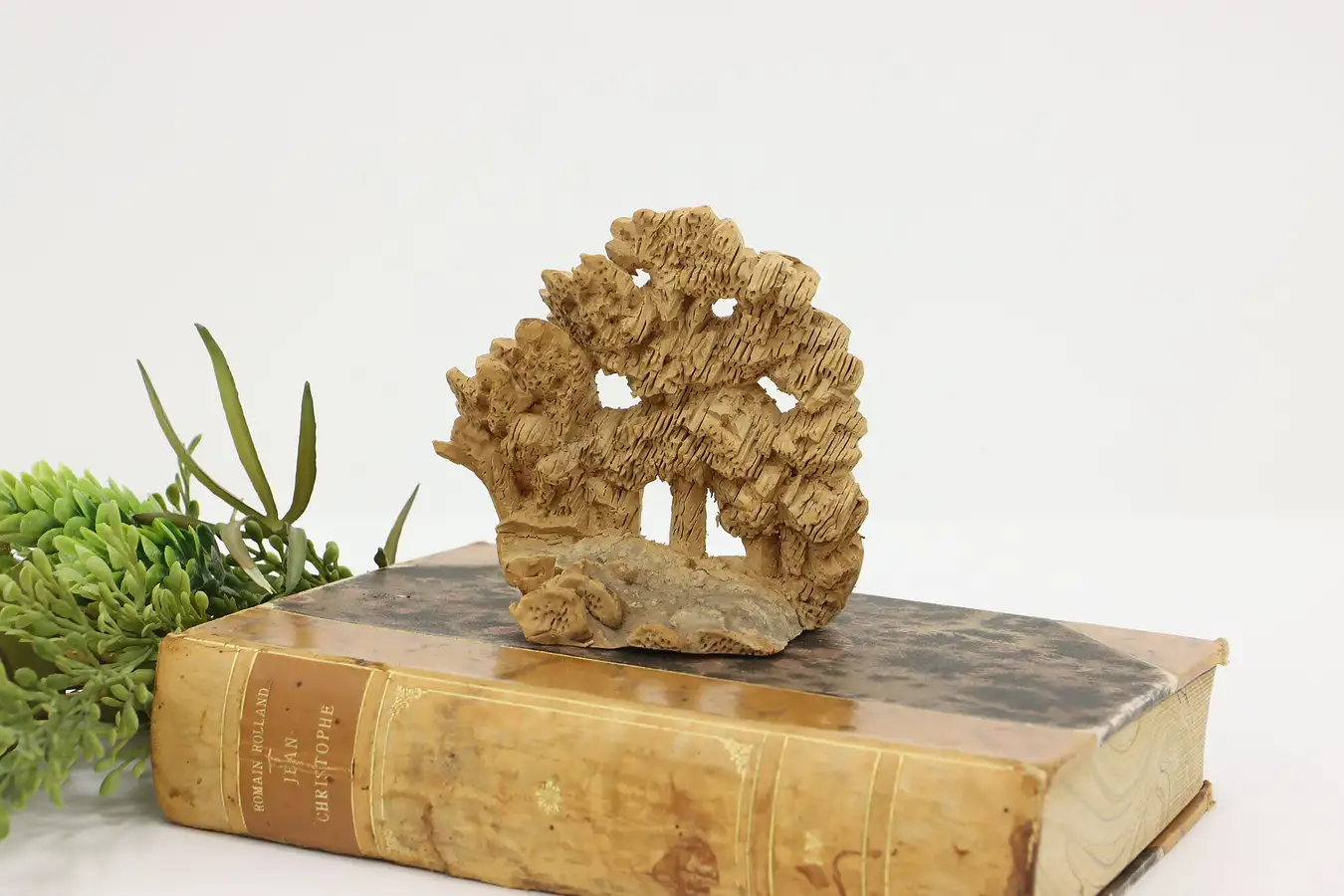 Main image of Folk Art Vintage Carved Cork Forest Sculpture