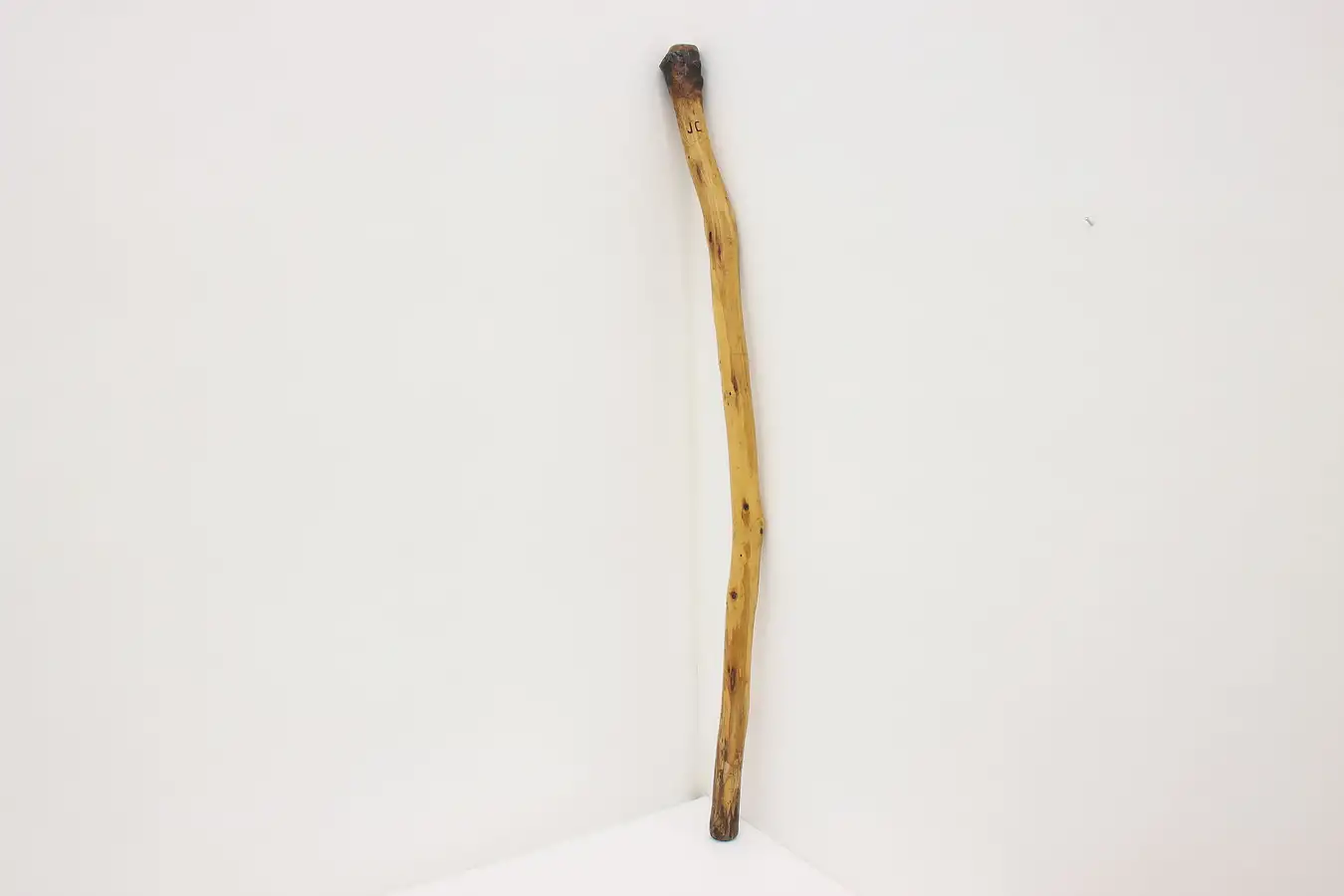 Main image of Farmhouse Vintage Hickory Walking Stick or Cane, JC