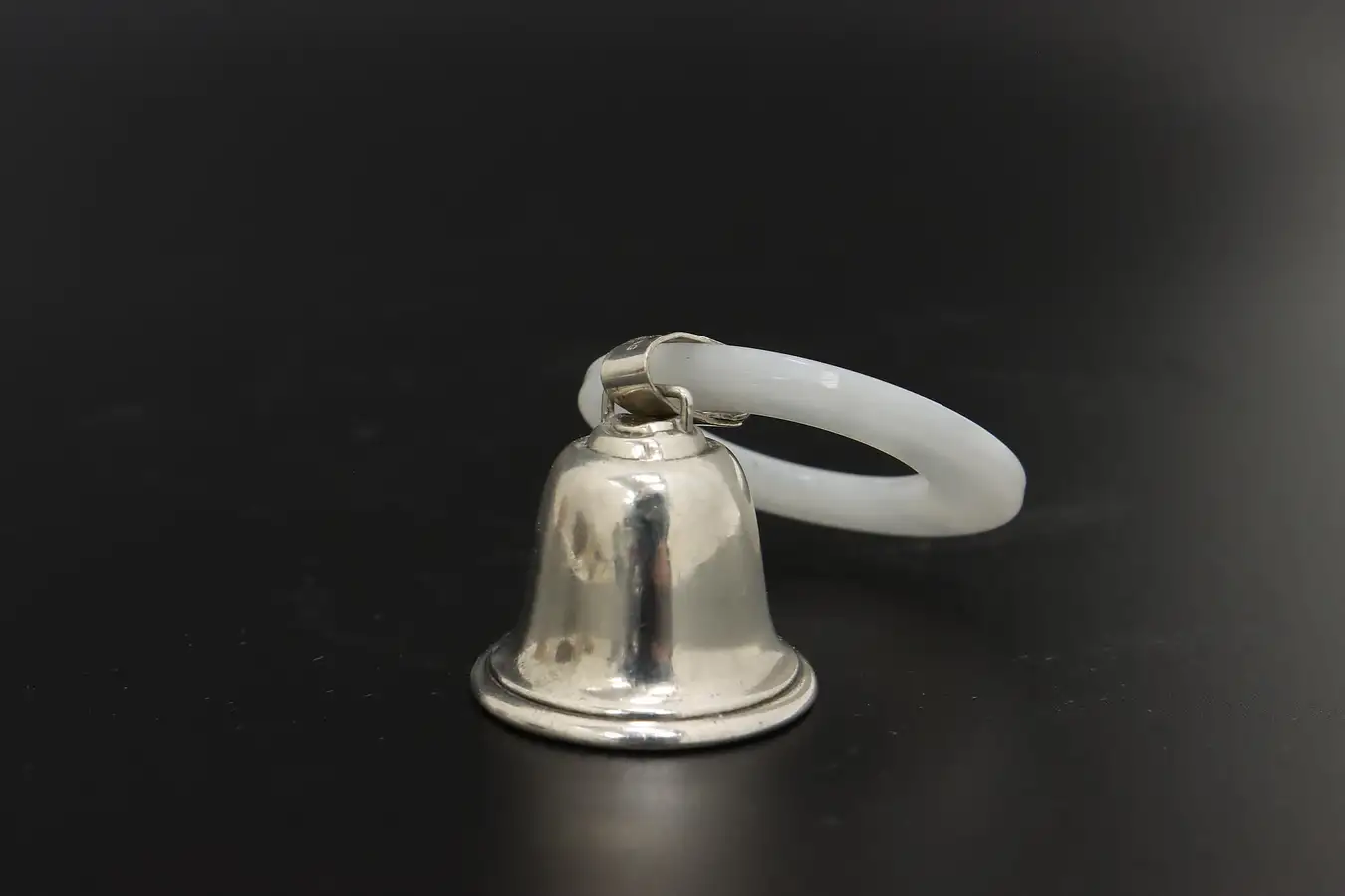 Main image of Sterling Silver Antique Baby Bell Rattle w/ Bakelite Lullaby