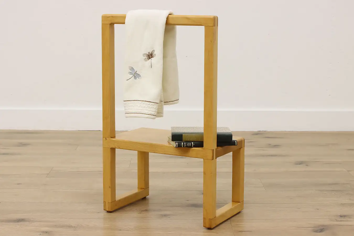 Main image of Farmhouse Vintage Maple Church Kneeler Step Stool or Planter