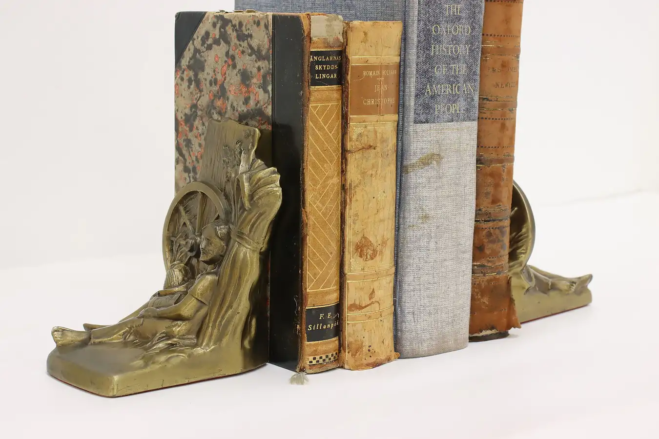Main image of Pair of Huckleberry Finn Vintage Bronze Finish Bookends, PMC
