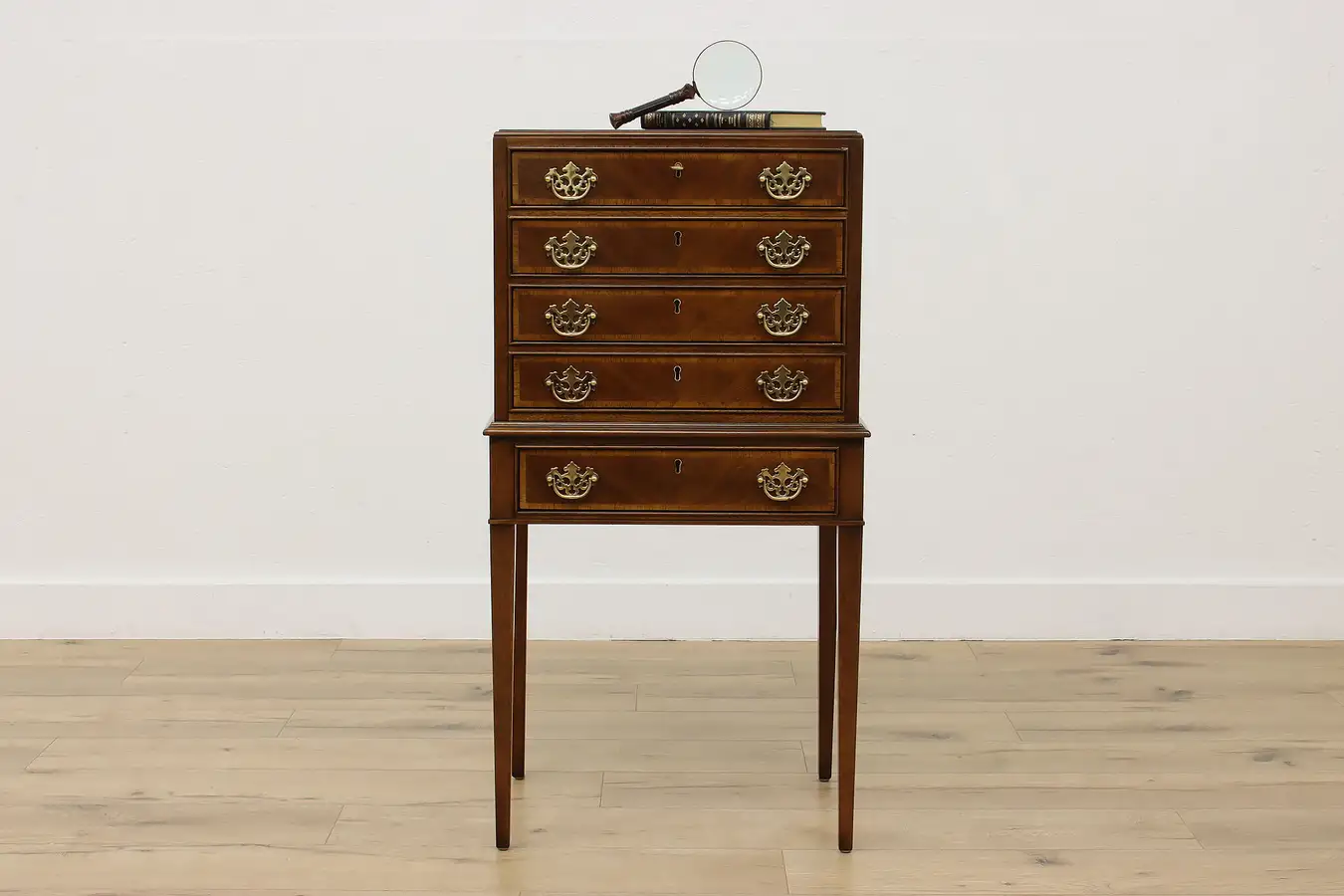 Main image of Georgian Vintage Mahogany Jewelry or Silver Chest, Drexel