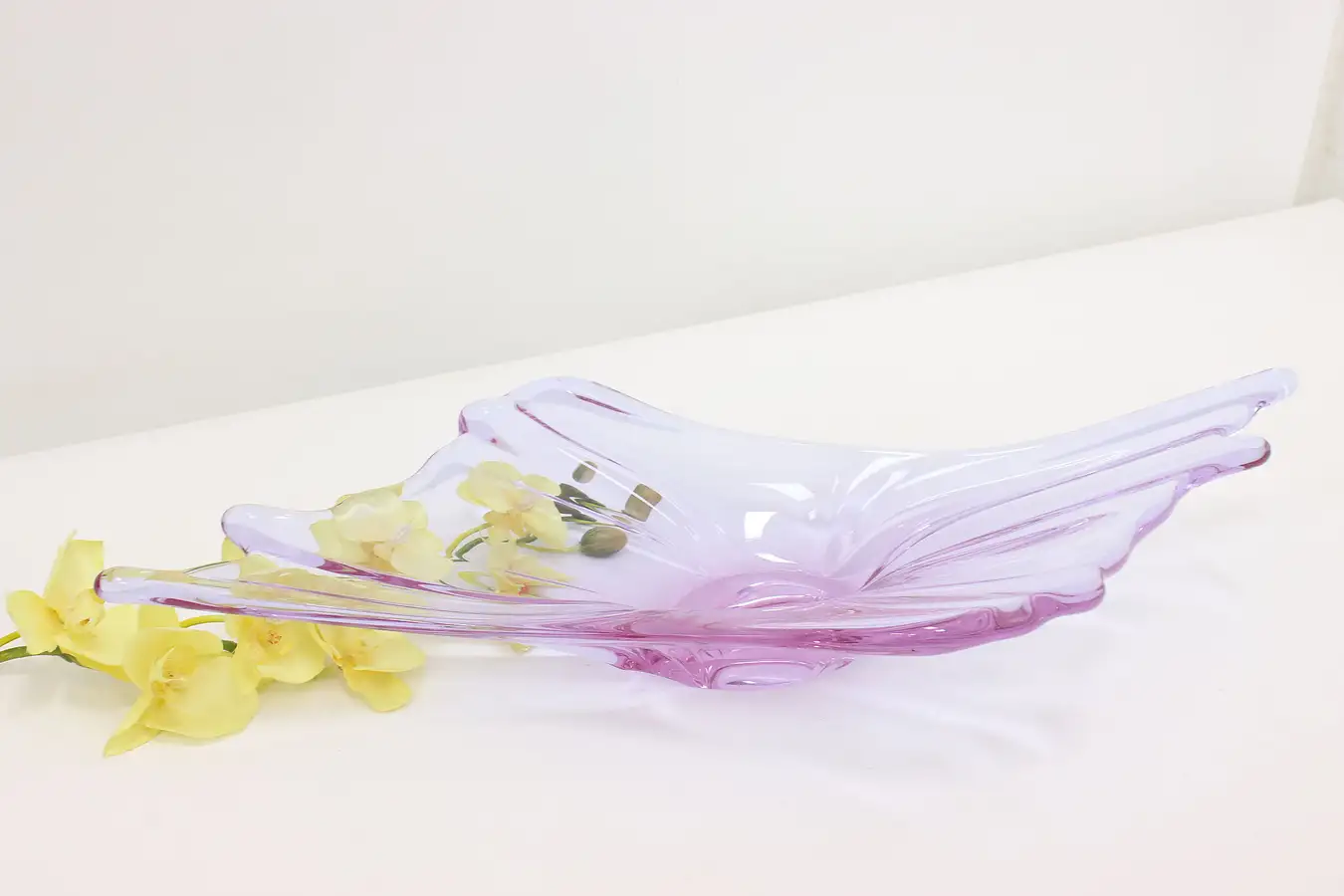 Main image of Murano Venetian Italian Amethyst Art Glass Centerpiece Bowl