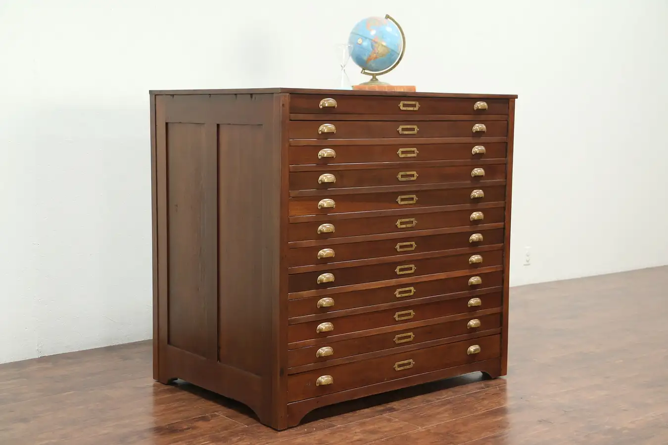 Main image of Map Chest, Antique 12 Drawer Drawing File or Collector Cabinet