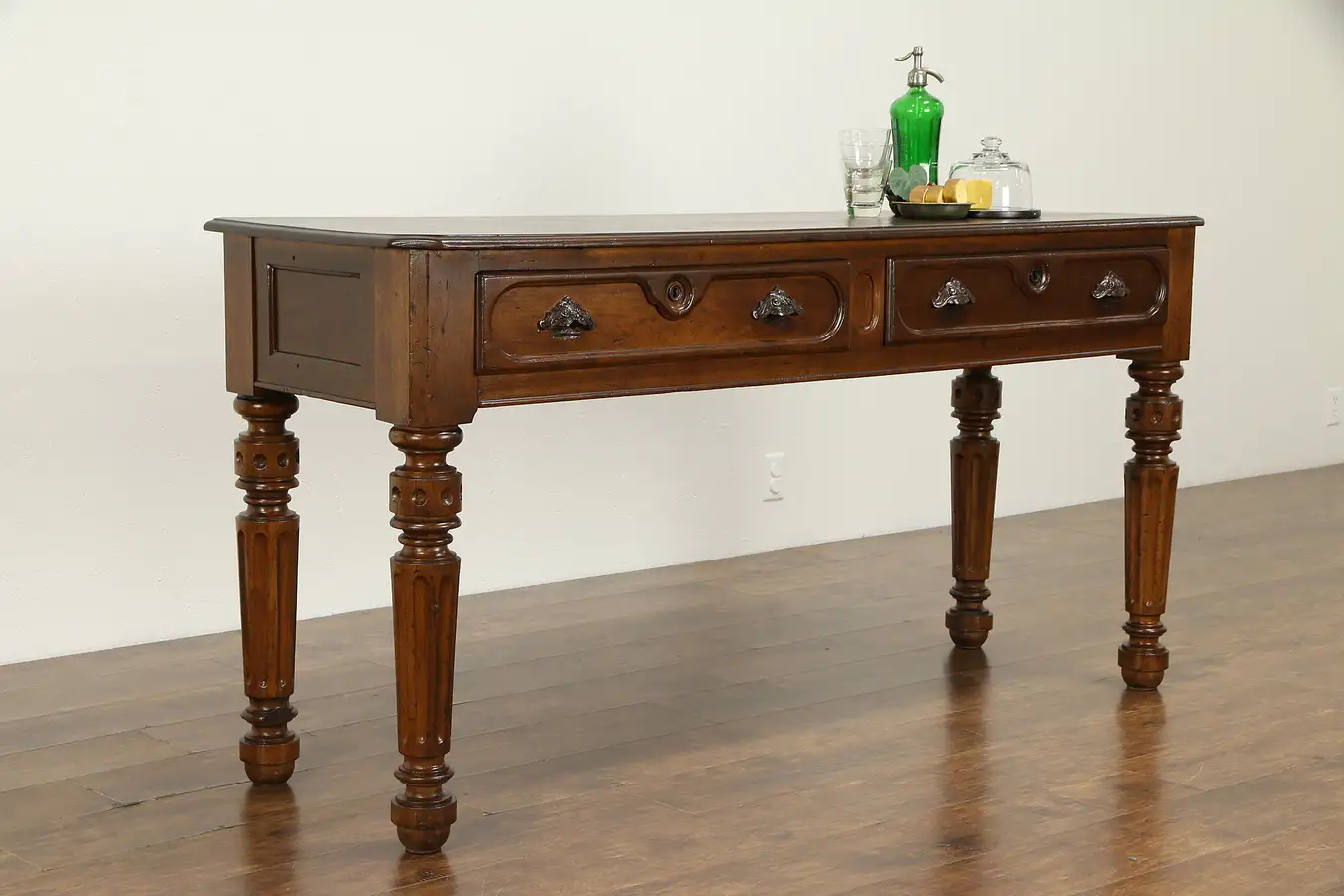 Main image of Victorian Antique Kitchen Island, WIne & Cheese Tasting or Work Table