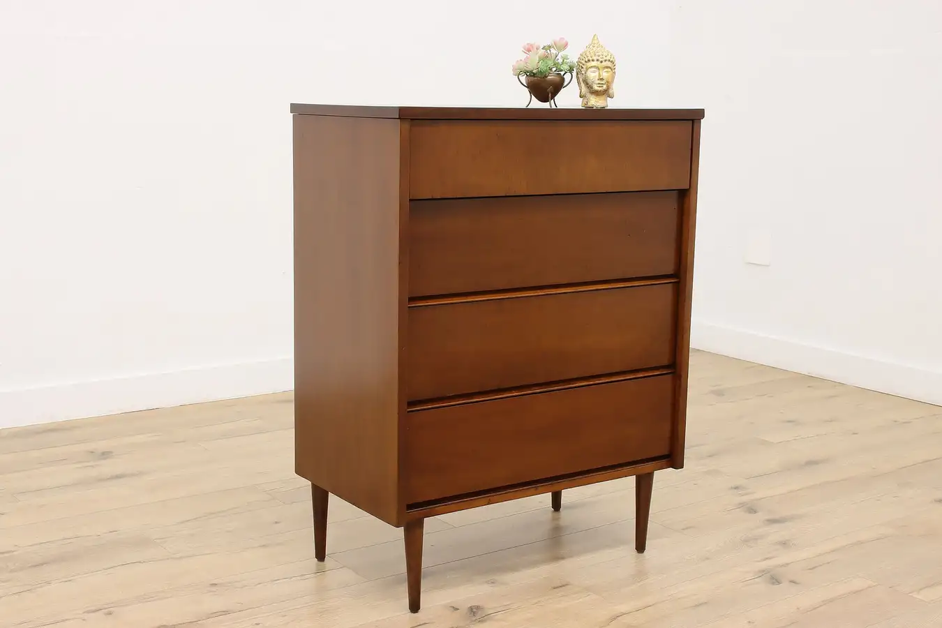 Main image of Midcentury Modern Vintage Walnut Tall Dresser or Chest, Ward