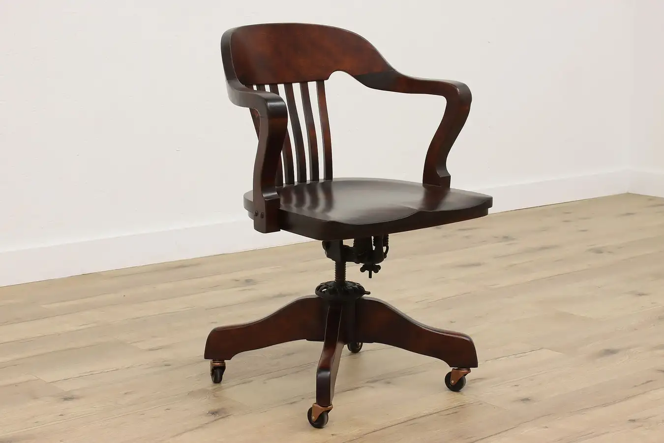 Main image of Birch Antique Adjustable & Swivel Traditional Office Desk Chair Milwaukee