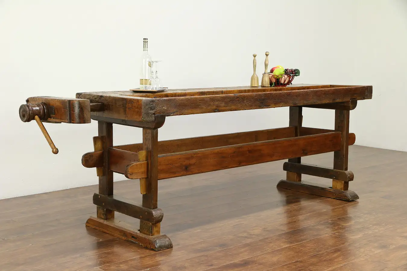 Main image of Carpenter Antique 1890 Workbench, Kitchen Island, Wine Tasting Table