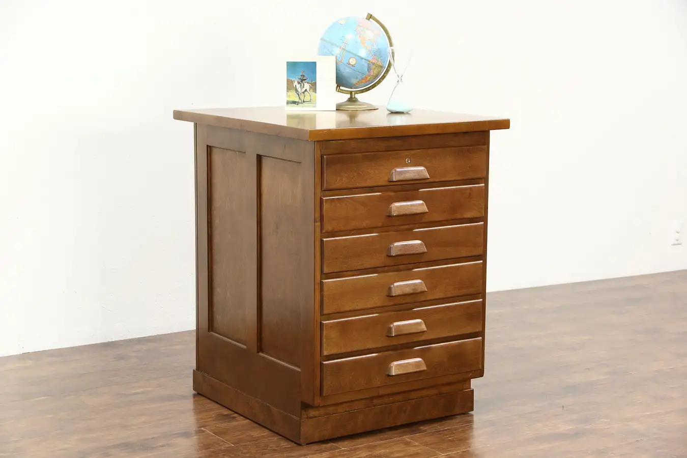 Main image of Maple 1930 Vintage Kitchen Island or Counter, 6 Drawers