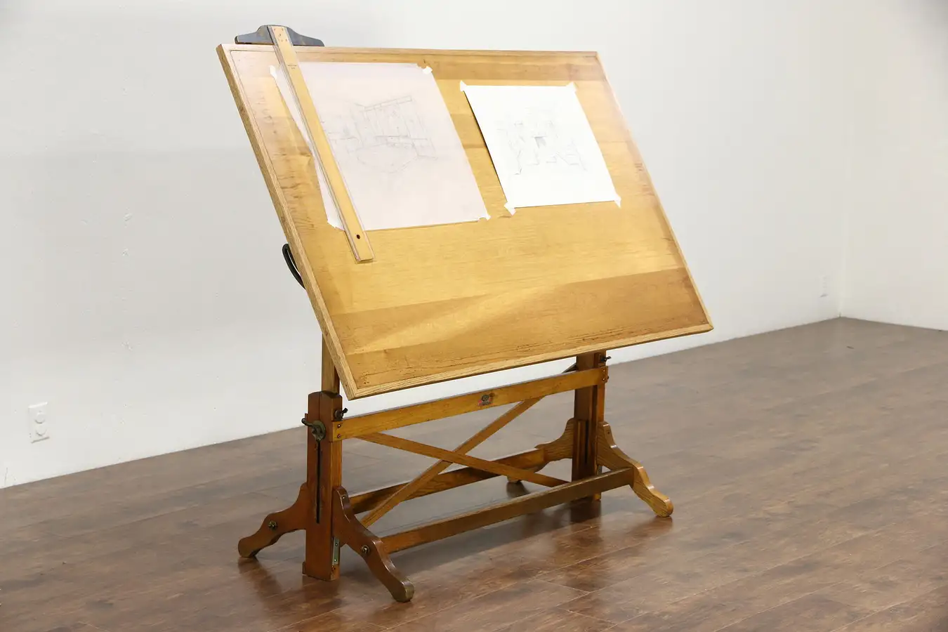 Main image of Drafting or Artist Desk, Drawing or Wine & Cheese Table, Signed Post Chicago