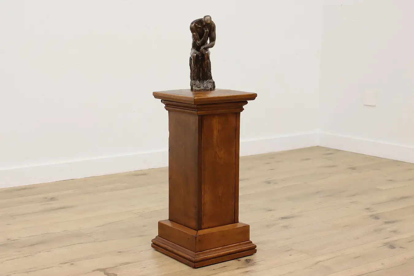 Main image of Farmhouse Antique Pine & Oak Plant or Sculpture Pedestal