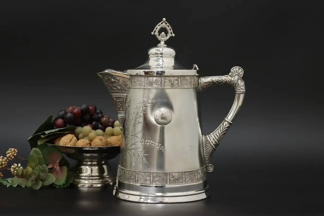 Main image of Victorian Antique Silverplate Water Pitcher, Pairpoint