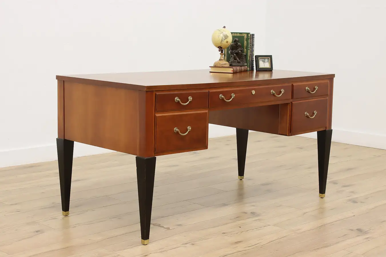 Main image of Traditional Vintage Cherry Office or Library Desk, Allen