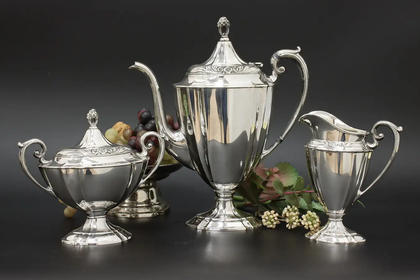 Main image of Eternally Yours Vintage 3 Pc Silverplate Coffee Set, Rogers