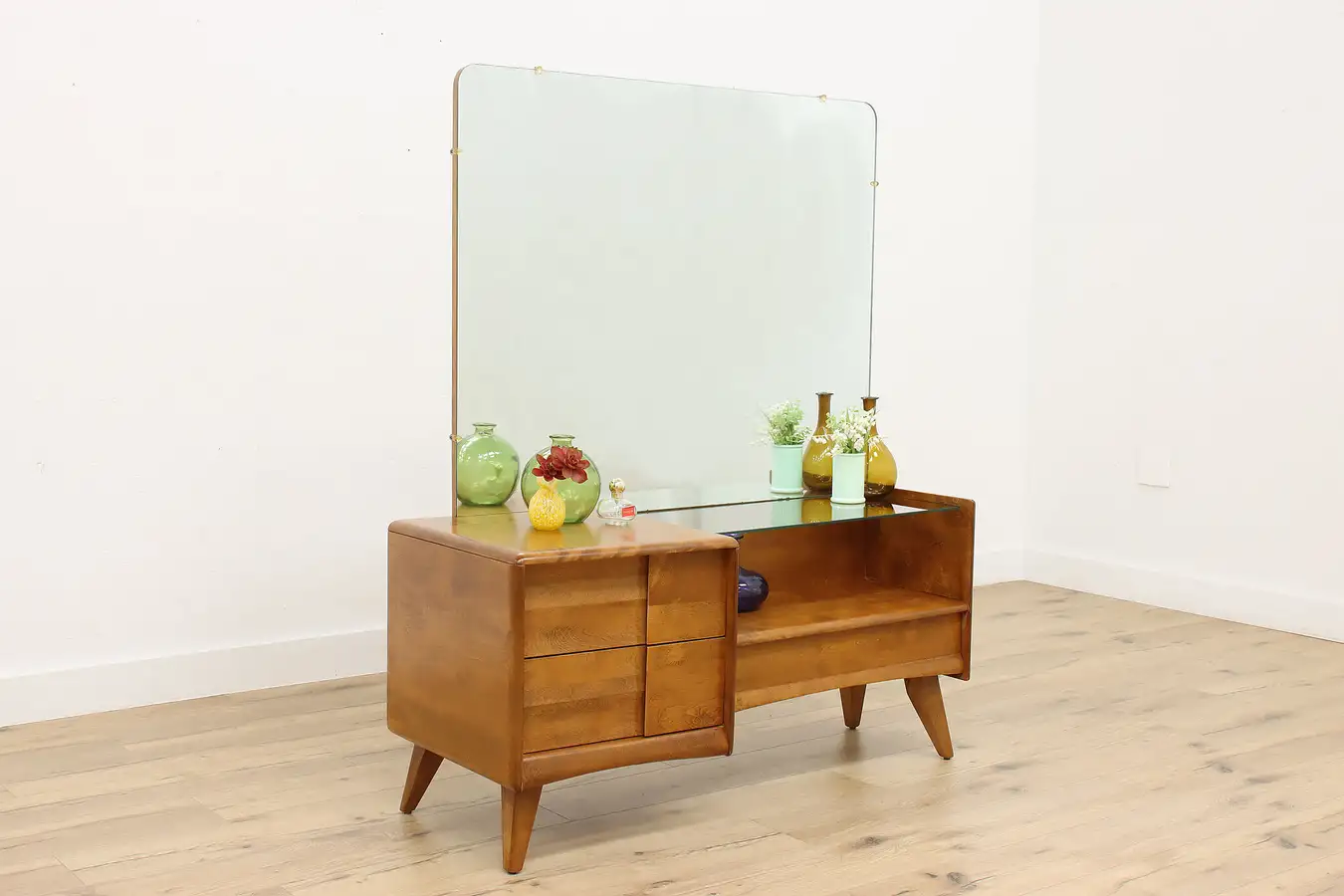 Main image of Midcentury Modern Vintage Birch Vanity & Mirror, Heywood