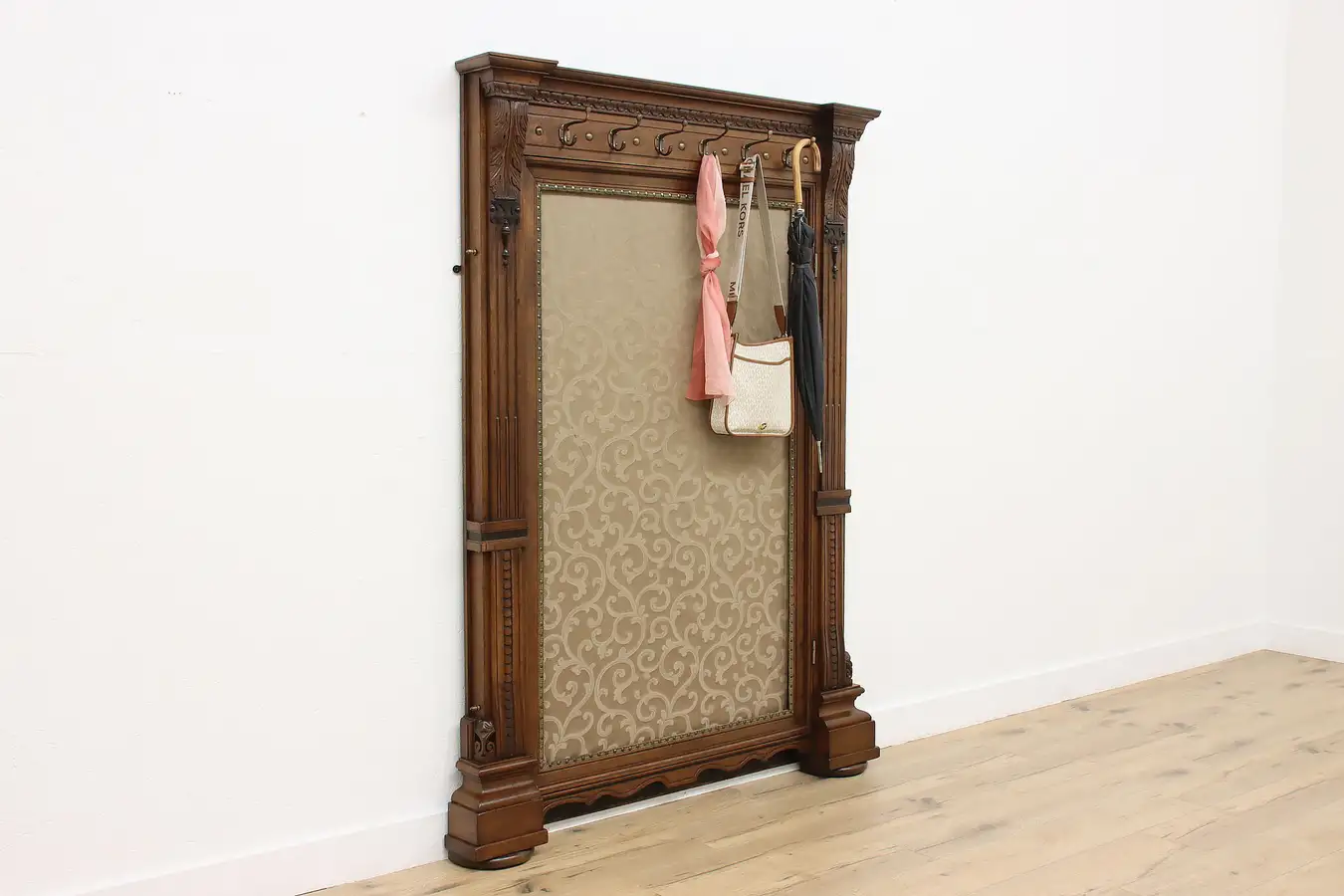 Main image of Victorian Antique Carved Oak Hall Stand, Secret Door