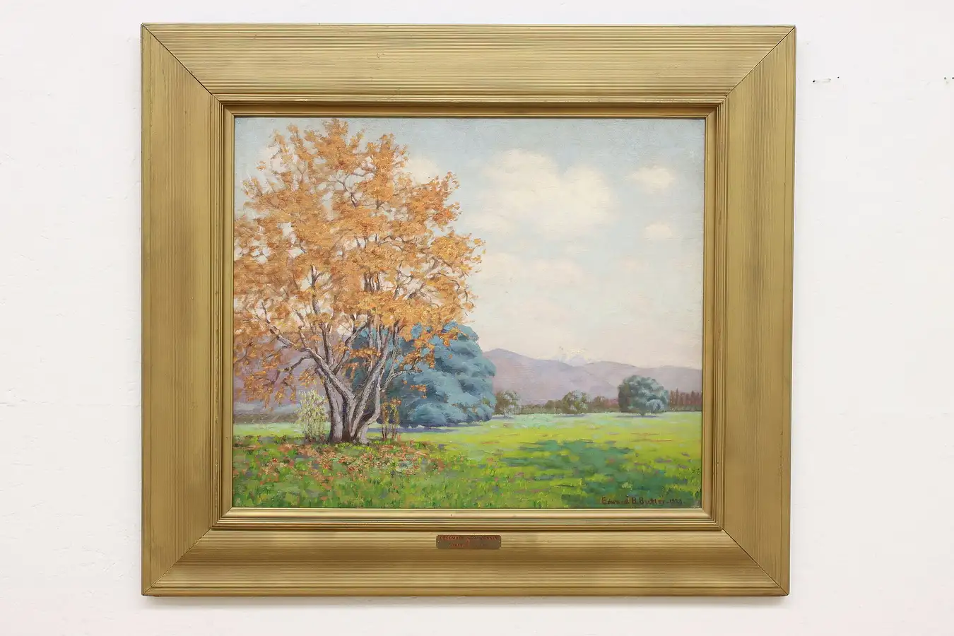 Main image of California Landscape Antique Original Painting Butler 41.5"