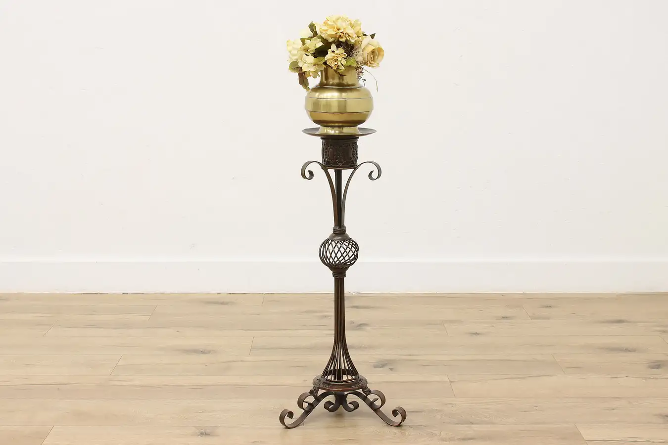 Main image of Wrought Iron Vintage Drink, Candle or Ash Tray Stand