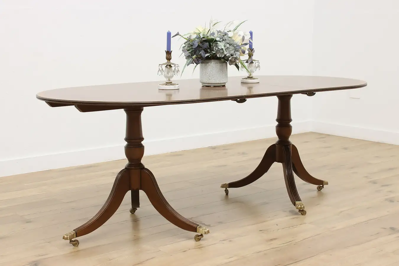 Main image of English Georgian Vintage Mahogany 6' Dining Table, 1 Leaf