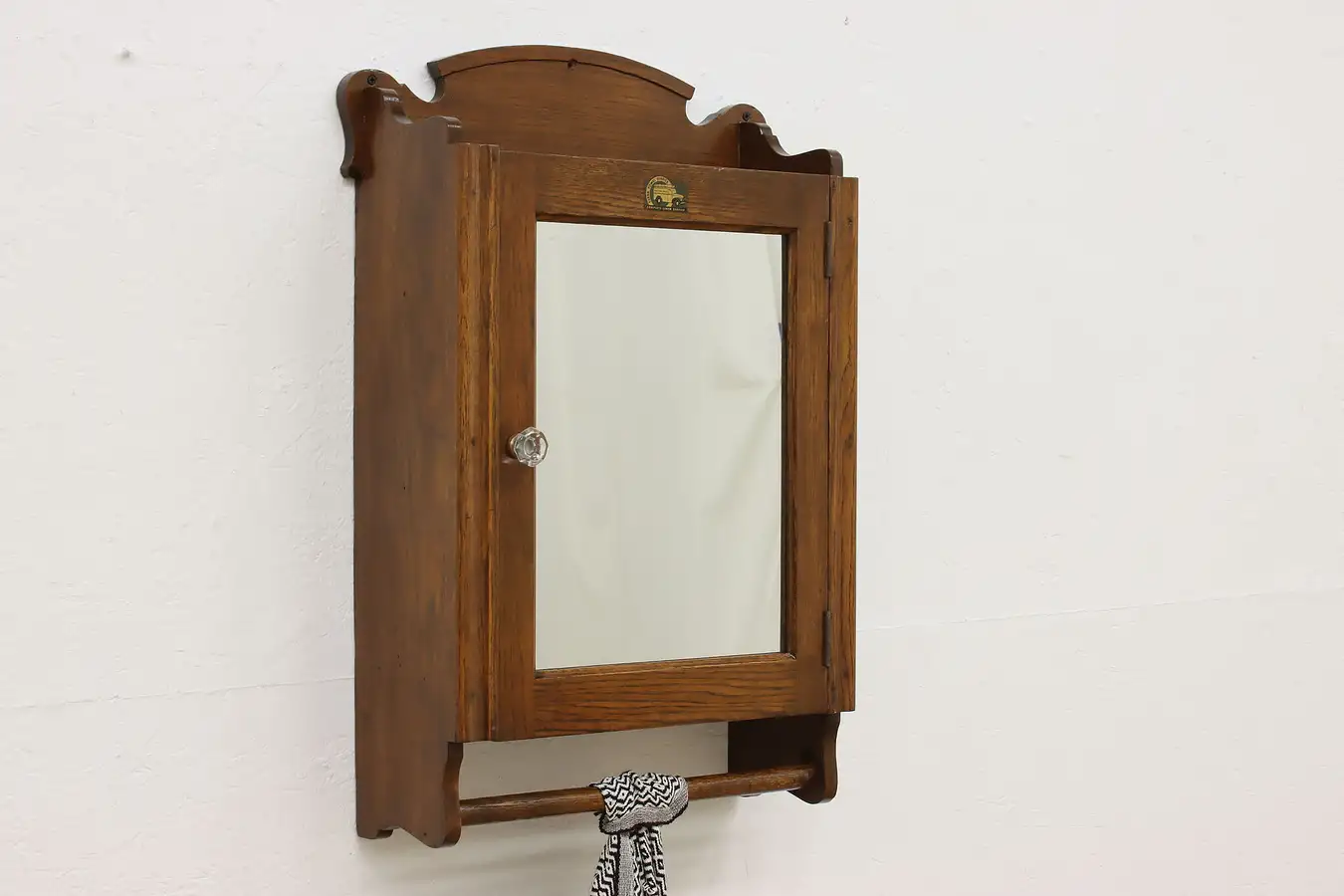 Main image of Barber Shop Arts, Crafts Antique Bath Medicine Chest Cabinet