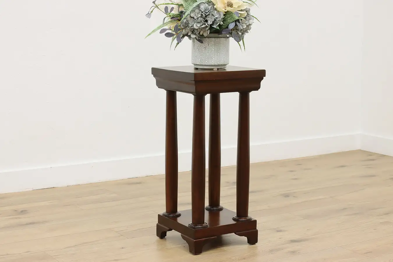 Main image of Mahogany Antique Plant Stand Sculpture Pedestal Orinoco