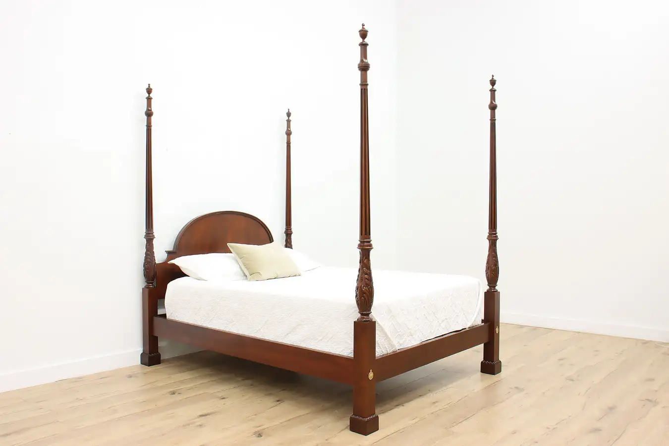 Main image of Baker Vintage Georgian Four Poster Queen Size Mahogany Bed