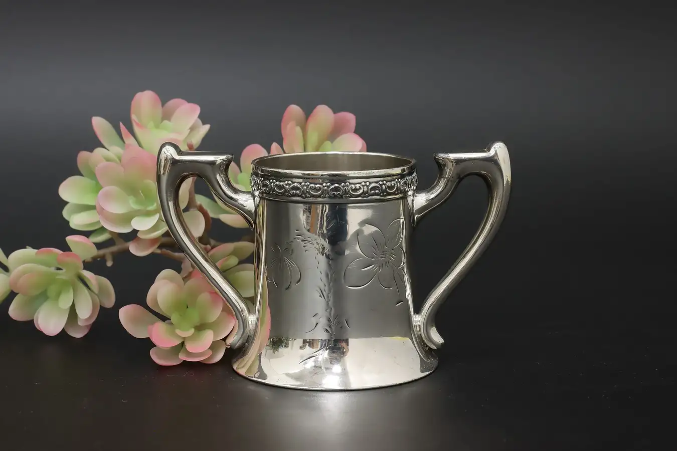Main image of English Antique Silverplate Wedding Toasting Cup Sheffield