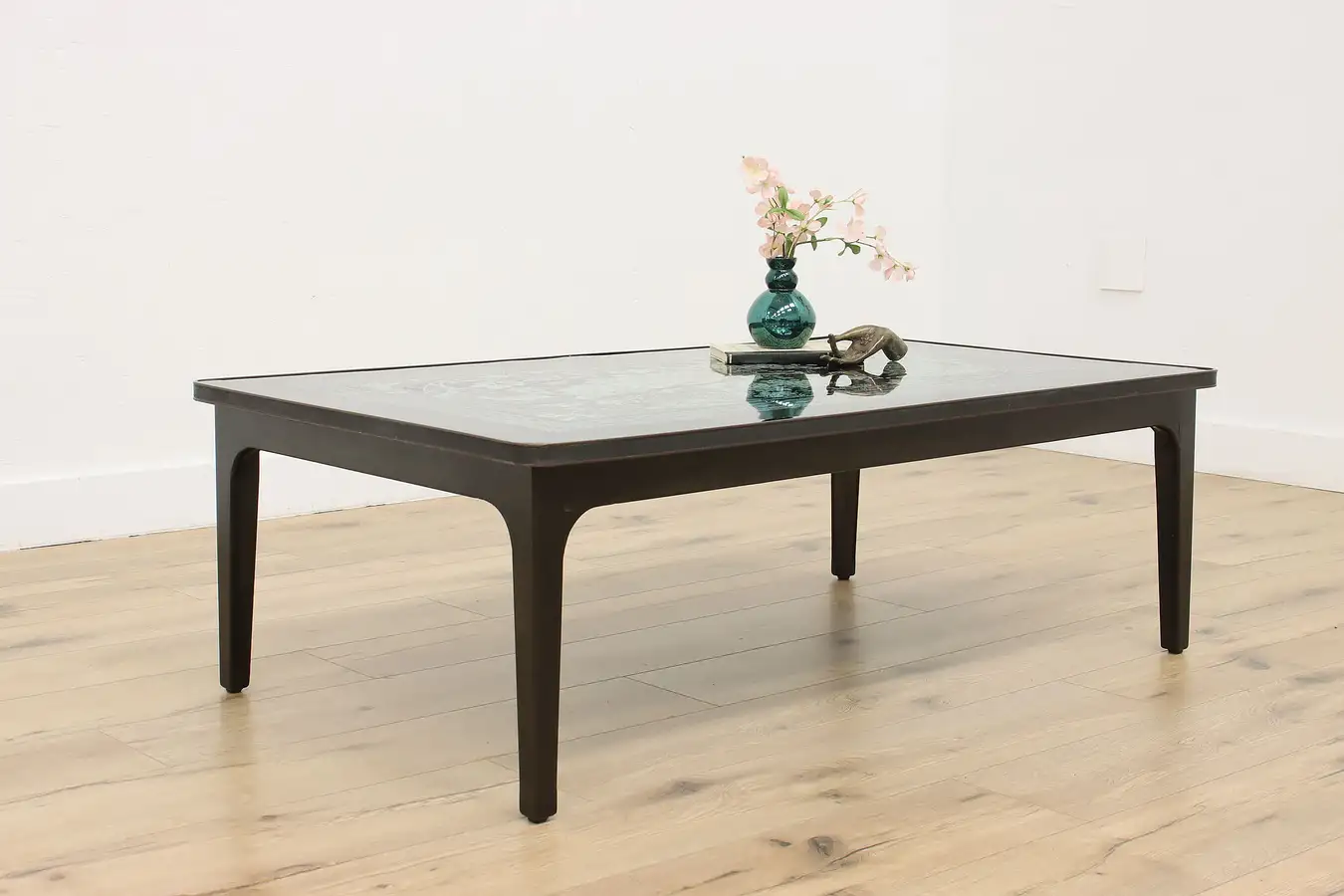 Main image of Lacquer Chinese Coffee Table, Pearlescent Peacocks