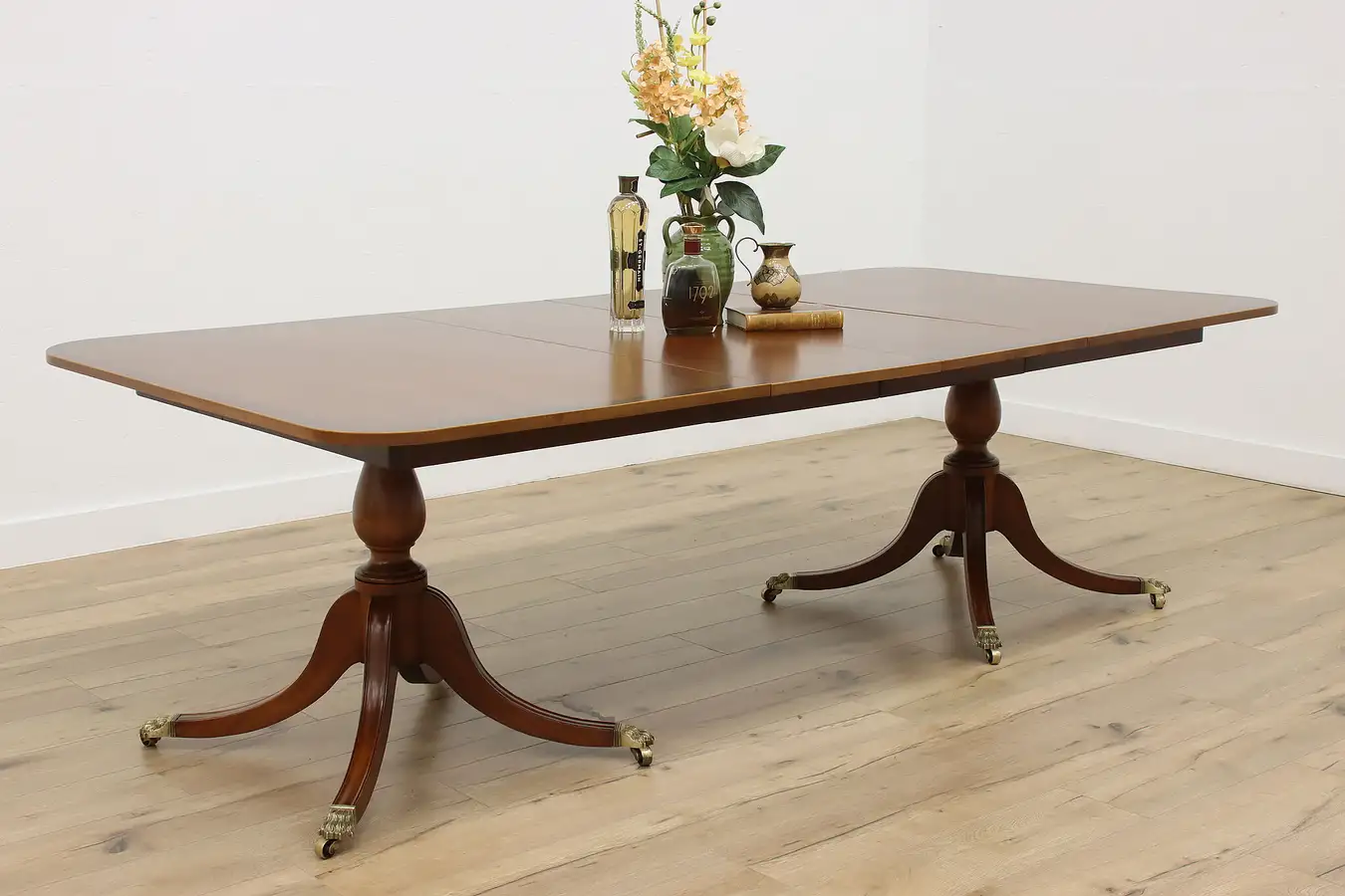 Main image of Georgian Vintage Mahogany Dining Table, 2 Leaves, Paw Feet