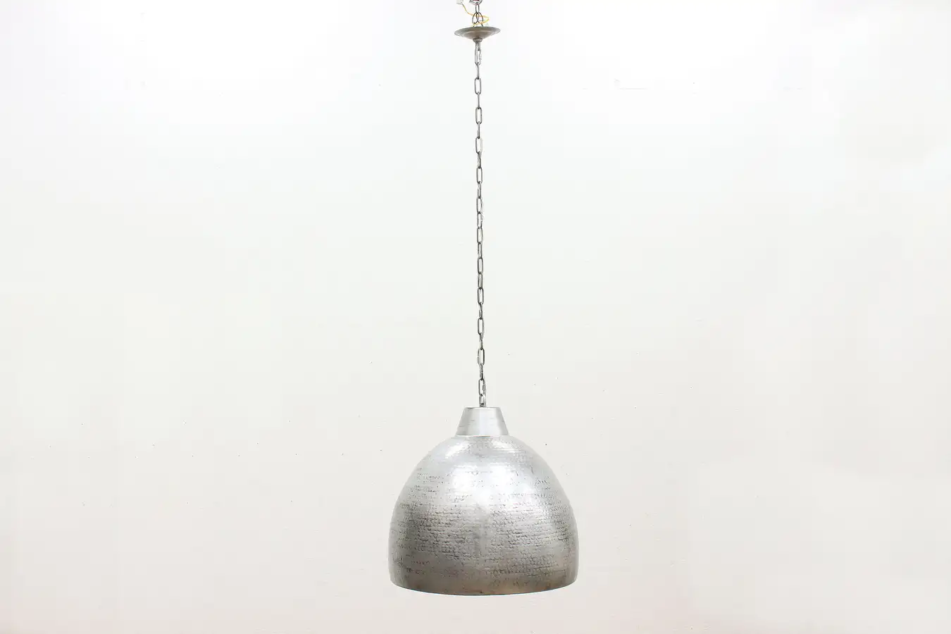 Main image of Industrial Hammered Steel Light Fixture, Currey