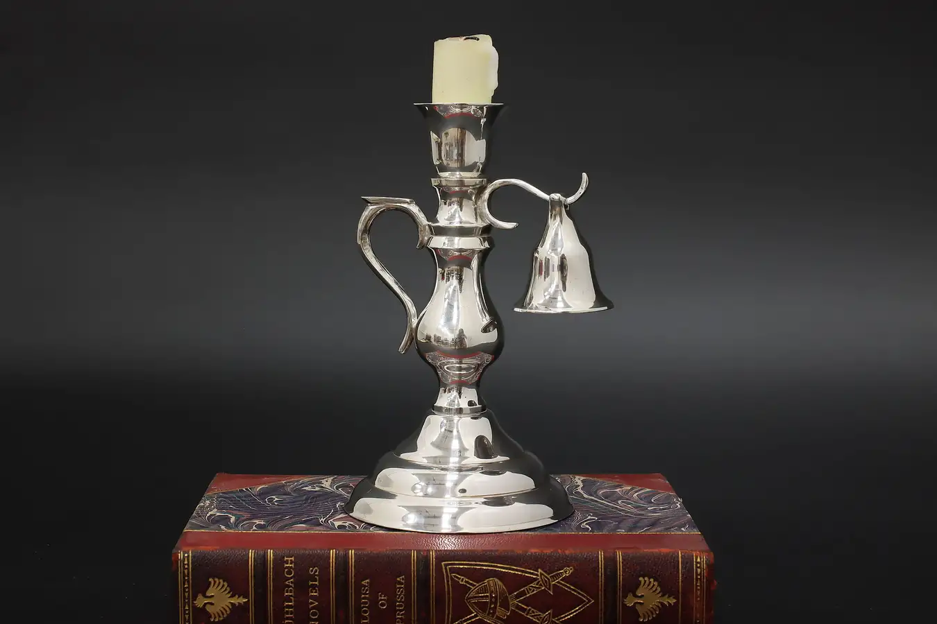 Main image of Georgian Vintage Silverplate Candleholder & Snuffer, Warwick