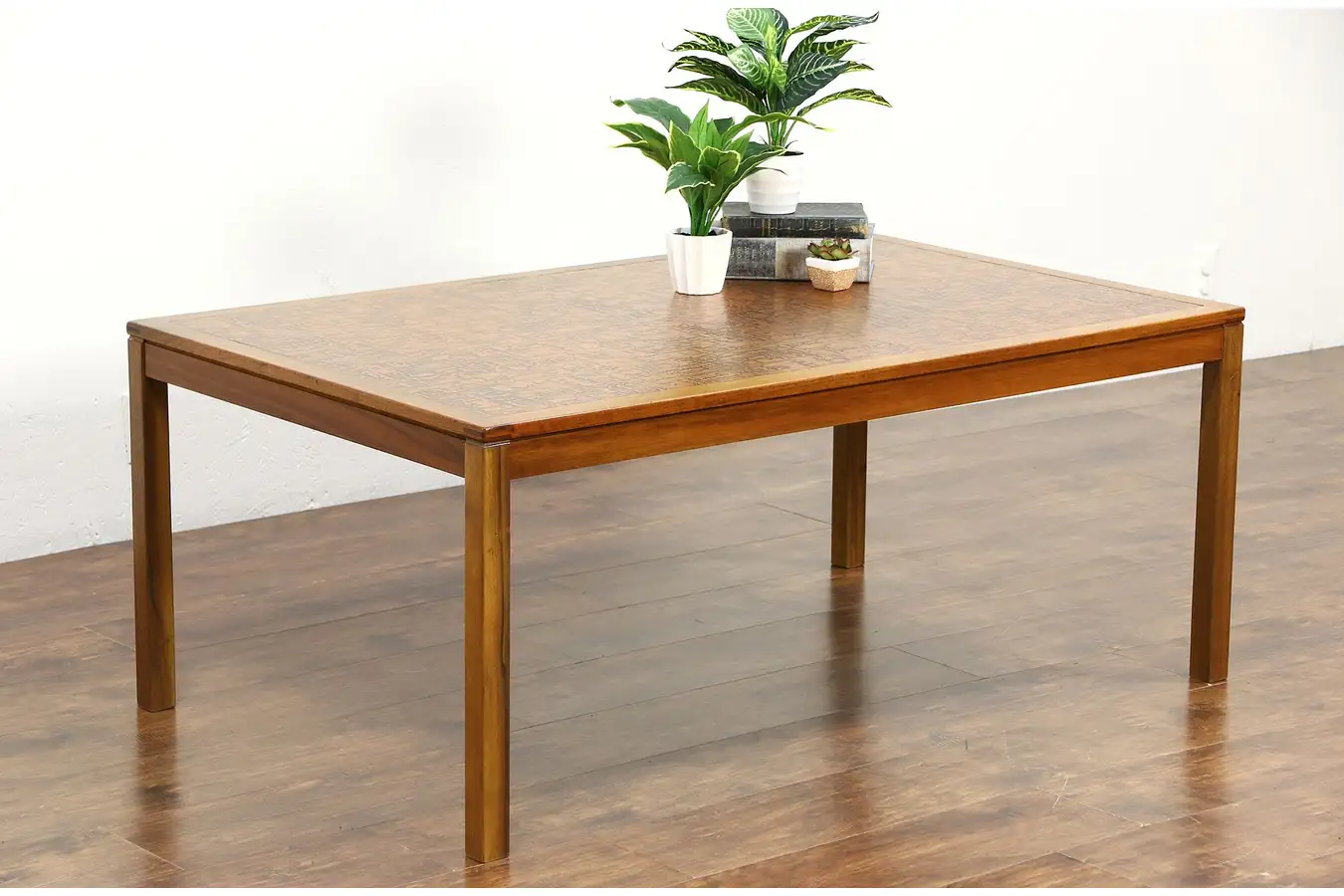 Main image of Midcentury Danish Modern Copper Top 1960's Vintage Teak Coffee Table