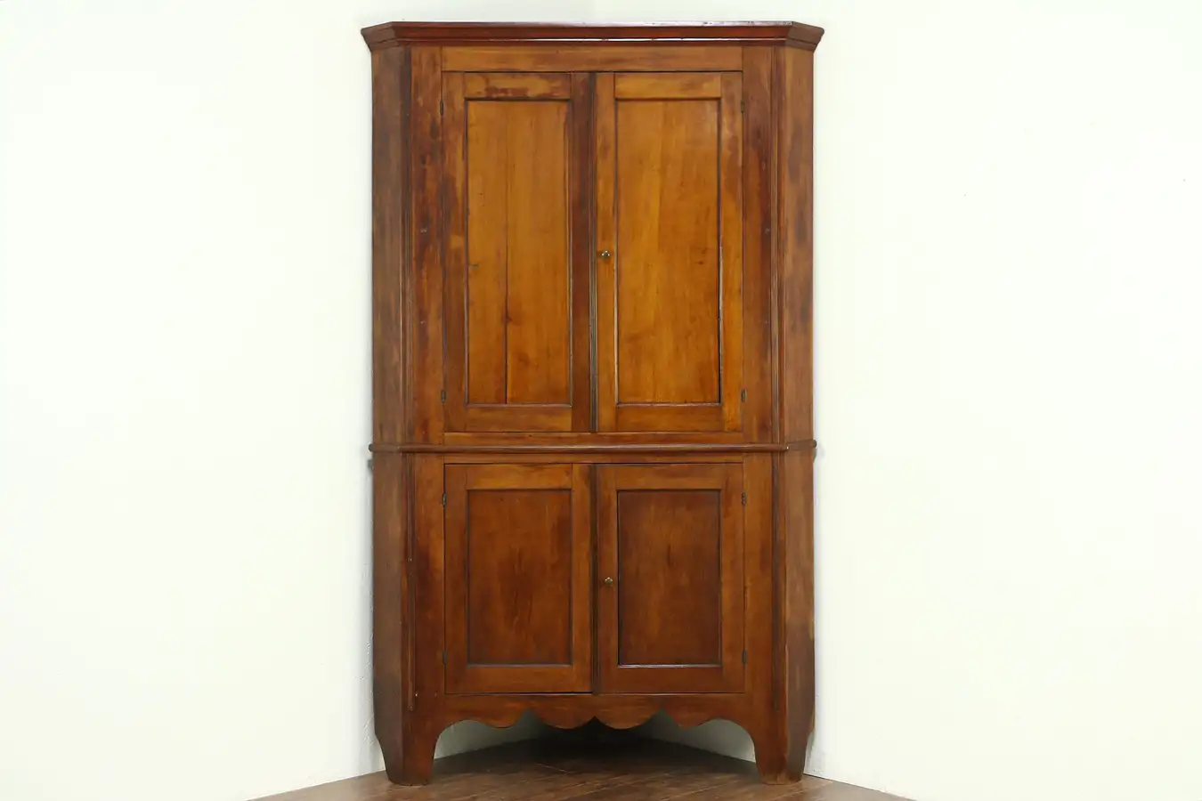 Main image of Cherry 1840 Antique Corner Cupboard or Cabinet, Ohio