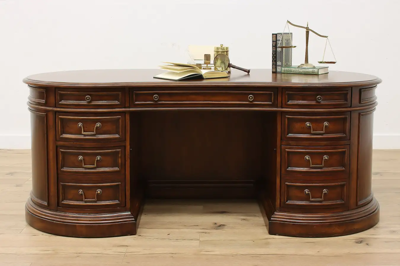 Main image of Georgian Vintage Kidney Shape Office or Library Desk, Hooker