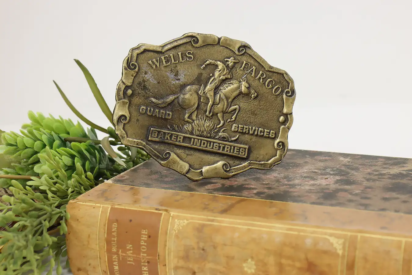 Main image of Wells Fargo Vintage Brass Plated Belt Buckle, Tiffany & Co