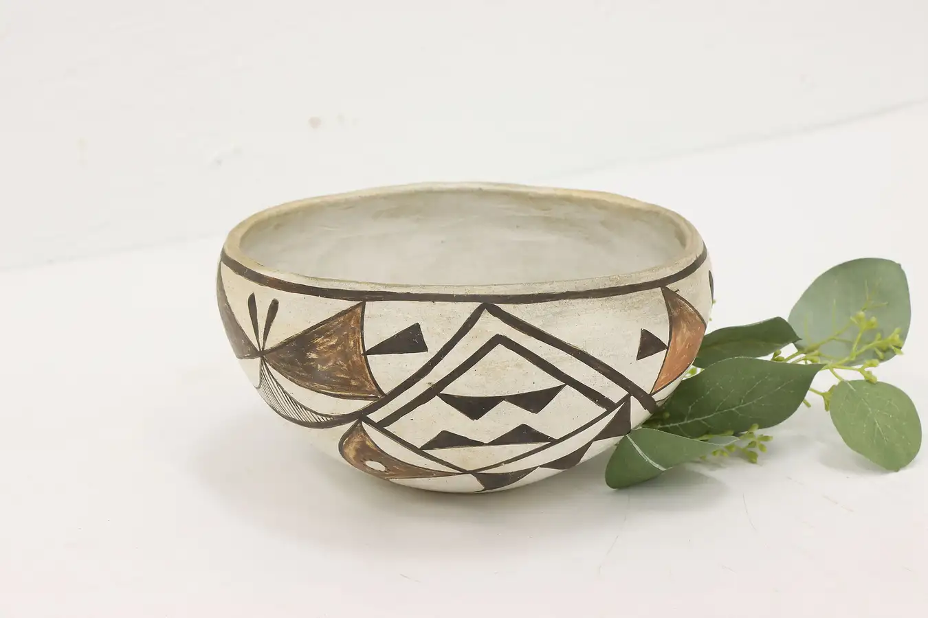 Main image of Native American Antique Acoma Pueblo Pottery Chili Bowl