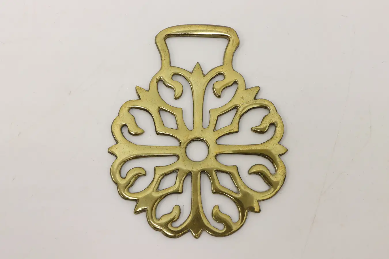 Main image of Horse Antique Brass Harness Medallion