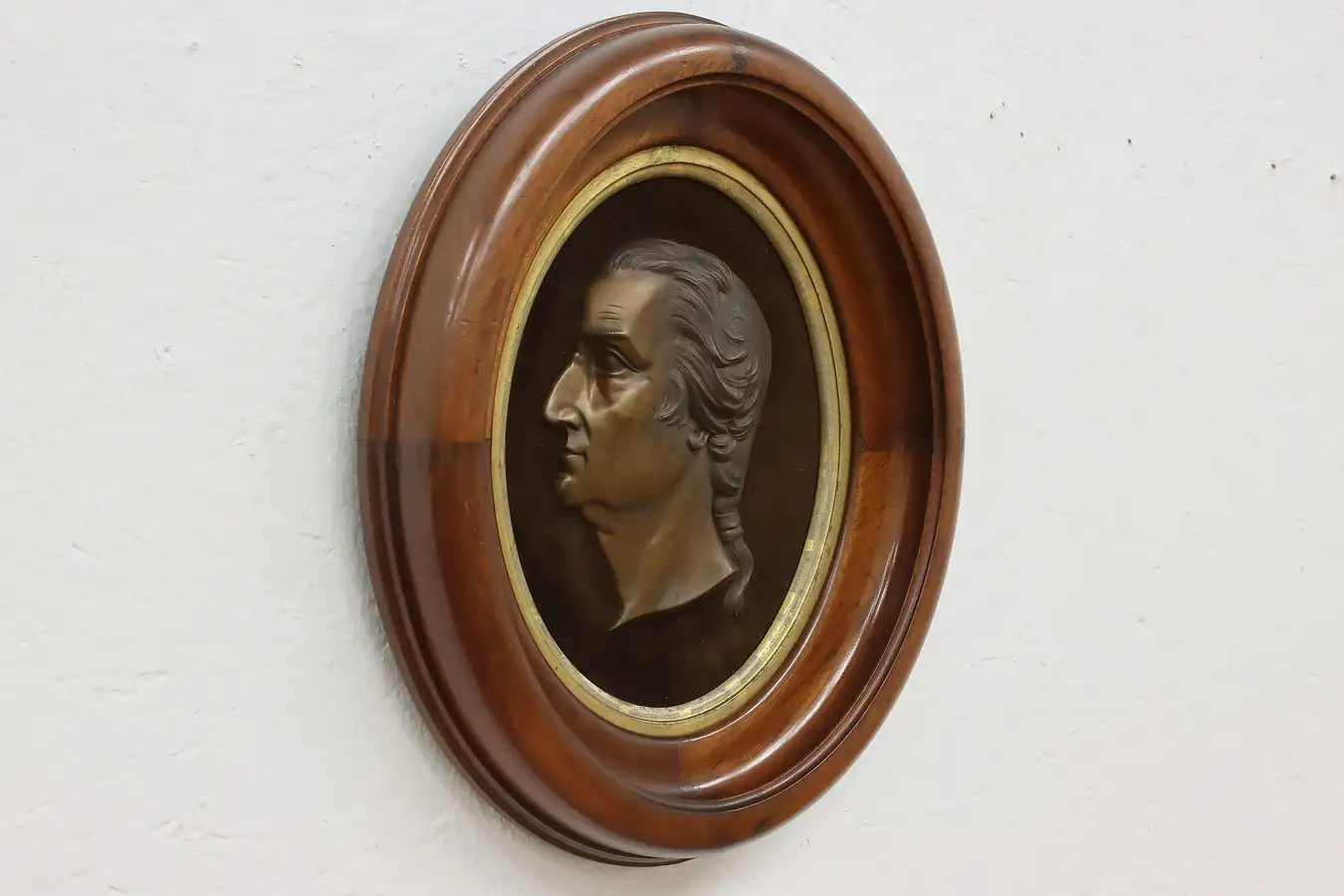 Main image of President Washington Antique Framed Bronze Wall Plaque, JP