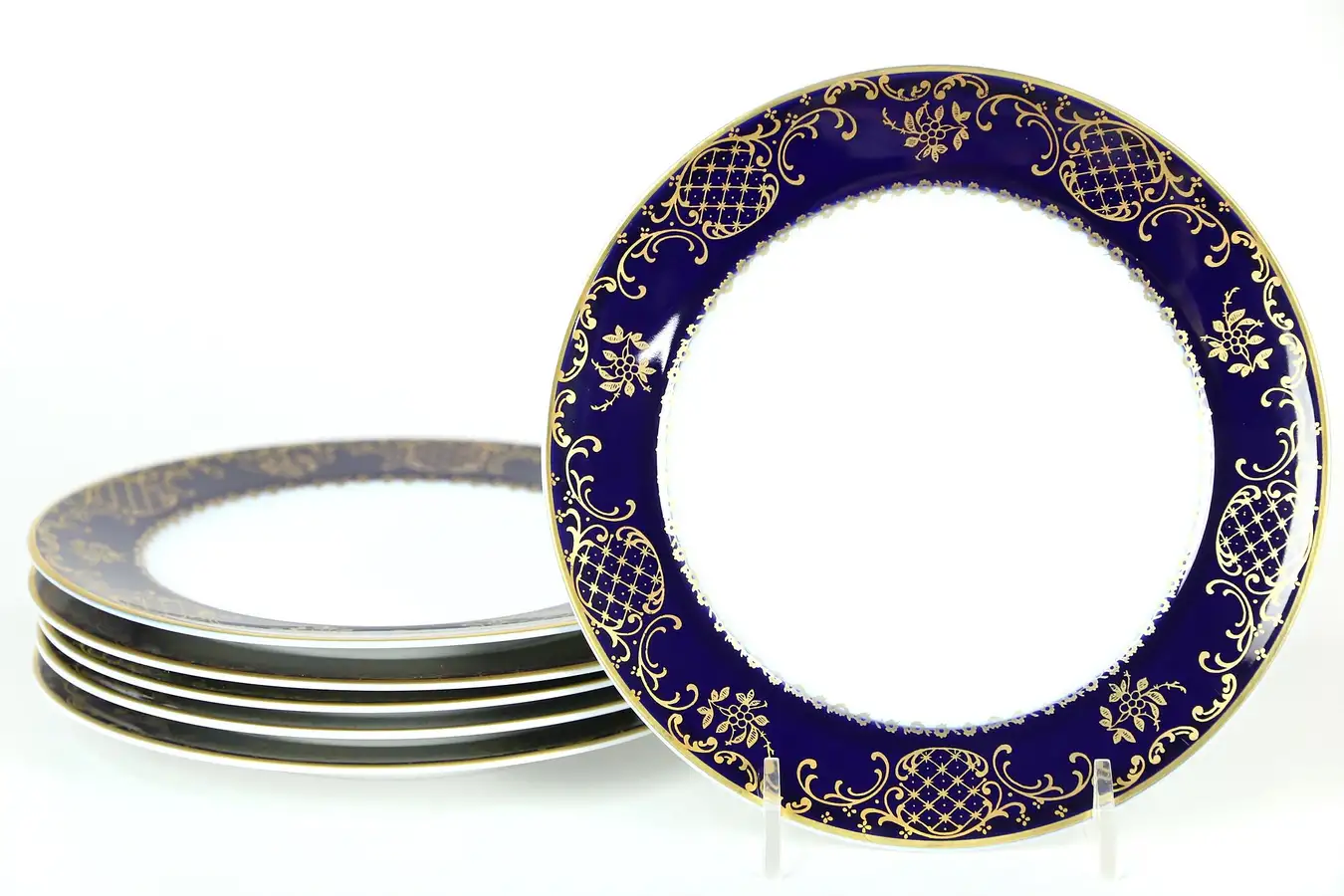 Main image of Charlemagne by Rosenthal Germany Bread & Butter 6 1/4", Coblalt, White and Gold