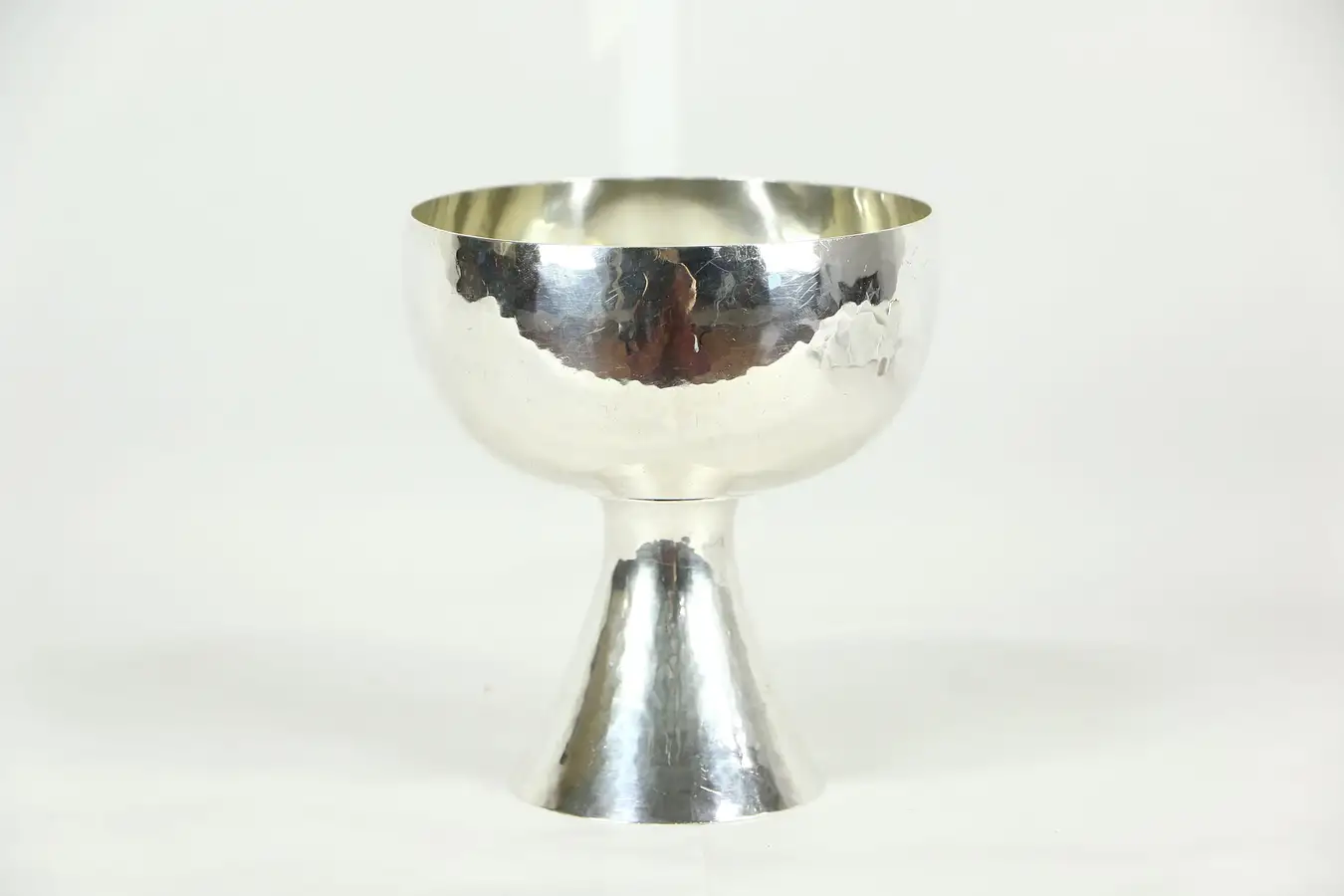 Main image of Chalice or Communion Cup, Hallmarked Hand Hammered Sterling Silver 13 Troy Oz.