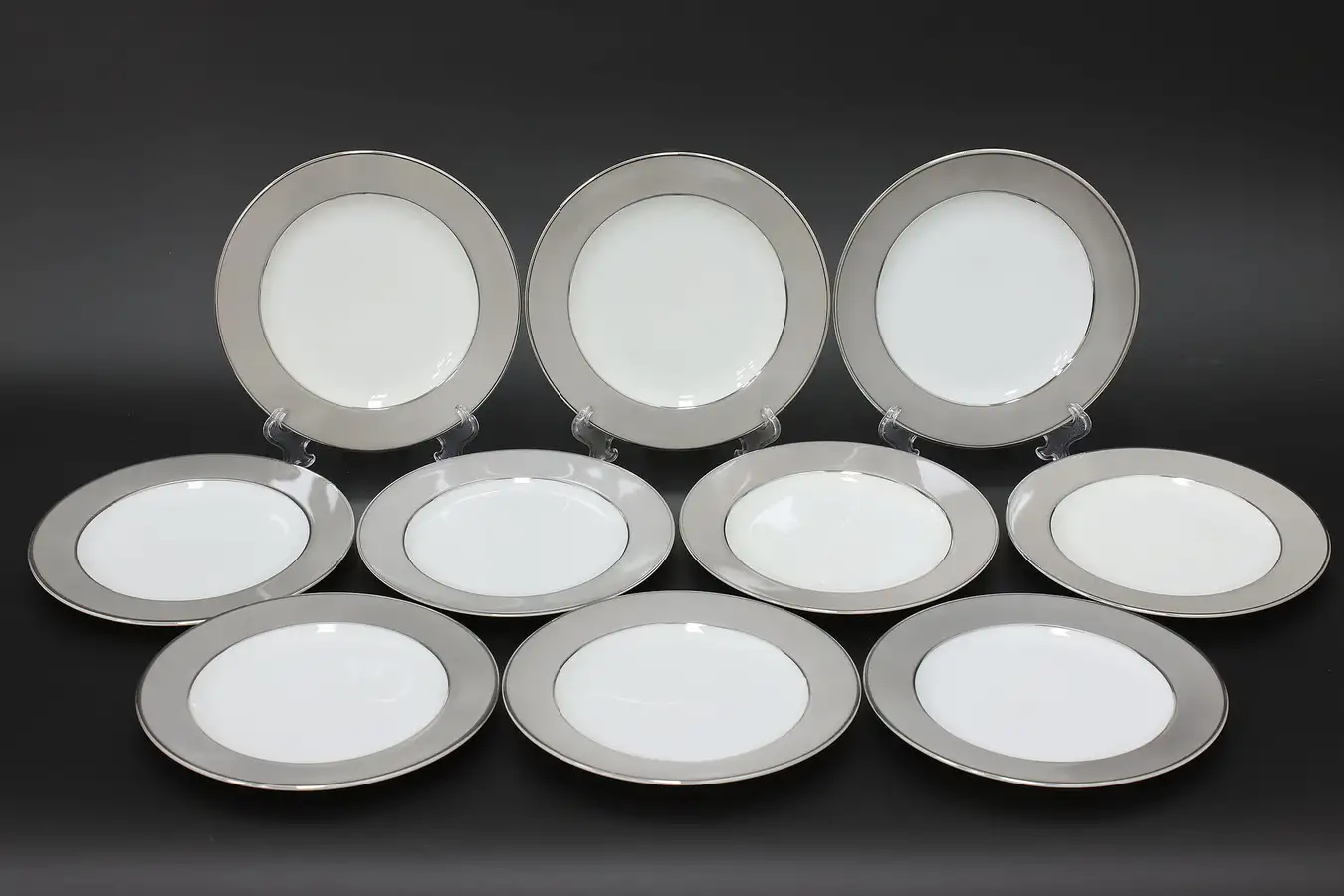 Main image of Set of 10 Midcentury Modern Vintage Appetizer Plates, Sango