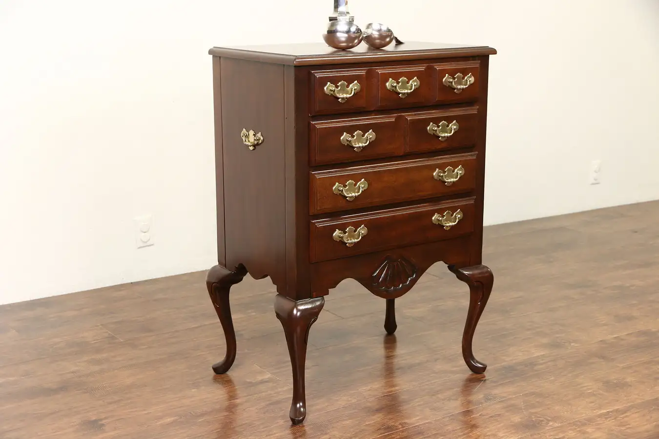 Main image of Cherry 1960's Vintage Silver Chest or Collector File, Signed American Drew