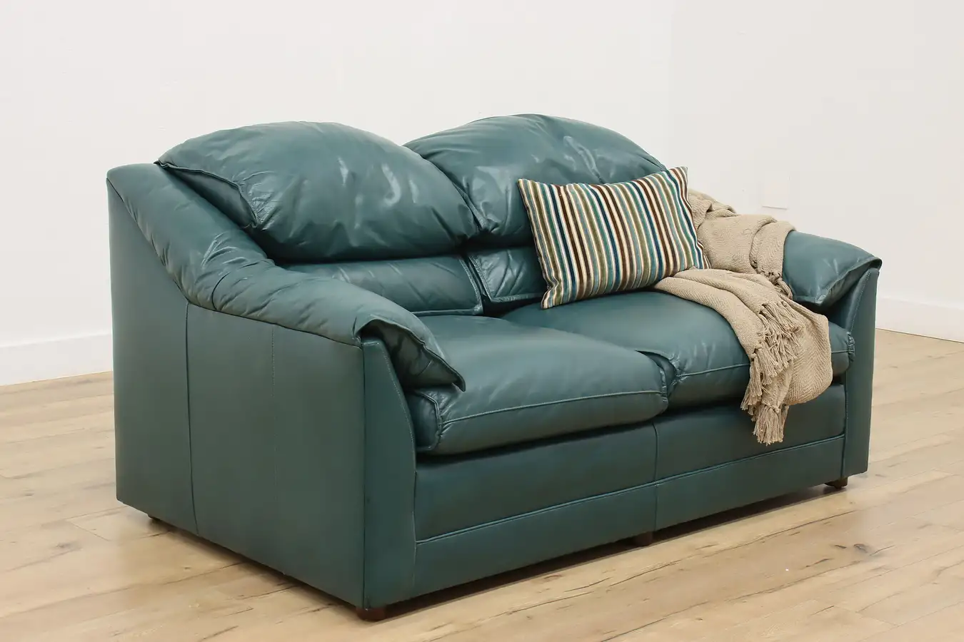 Main image of Leather Vintage Loveseat, Hancock & Moore