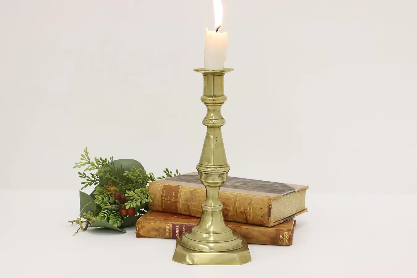 Main image of Victorian Antique Brass Candlestick