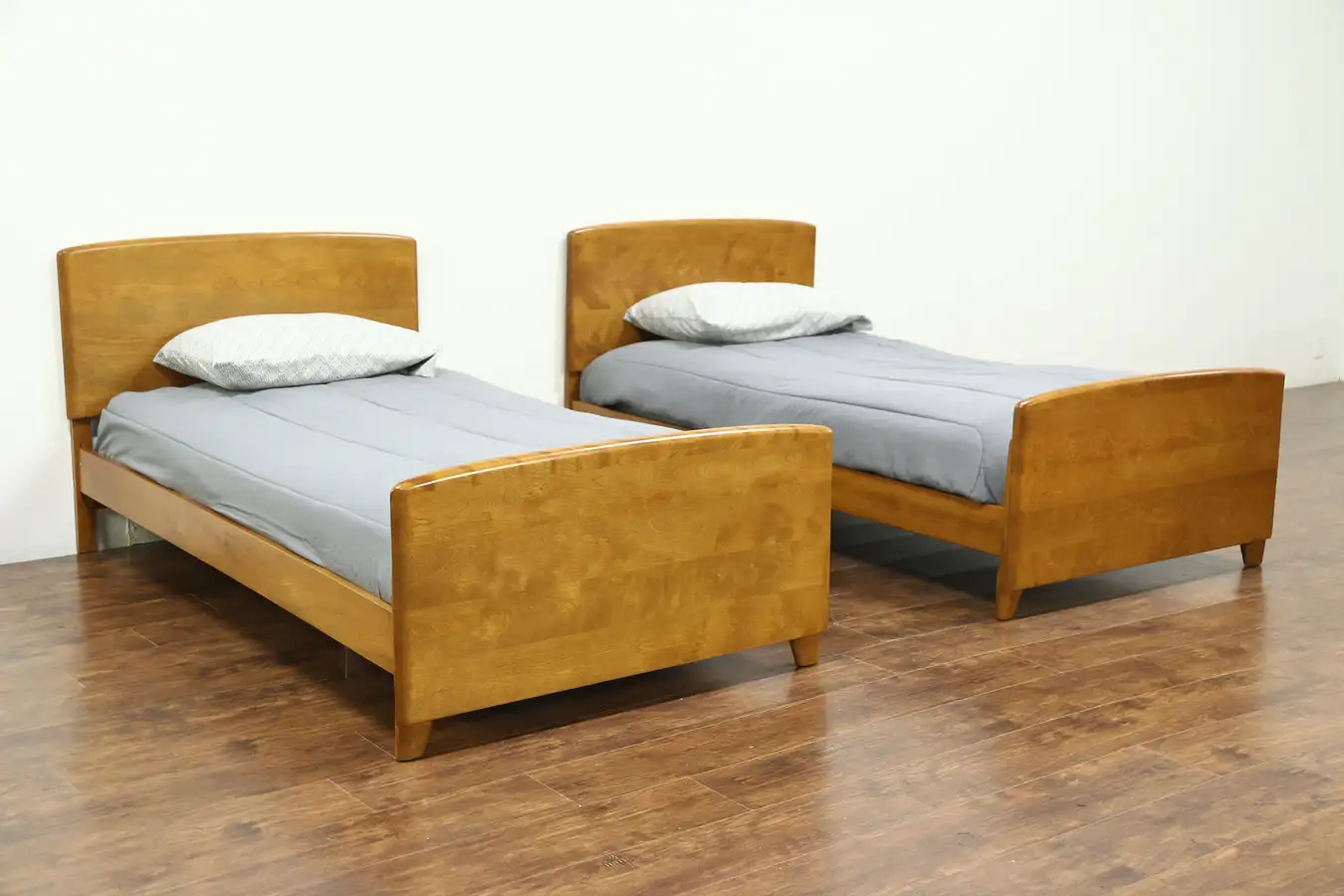 Main image of Midcentury Modern 1950's Vintage Pair of Twin Beds, Heywood Wakefield